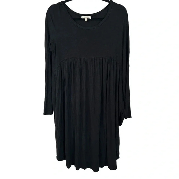 Hailey & Co. Women’s Long Sleeve Black Scoop Neck Baby Doll Style Dress Sz L GUC - Picture 1 of 7